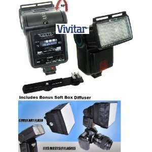  Swivel, Bounce & Zoom Slave Flash With Flash Bracket For Canon EOS 