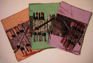 OLIVE SILK PLACEMAT & 6 PAIRS LACQUERED CHOPSTICK SET  