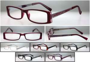 Plastic Color Reading Glasses with Metal Arm Design  