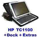 hp compaq tc1100 tablet pc dock extras bundles kits returns