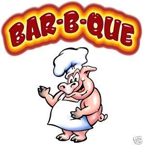 BAR B QUE BBQ Barbeque Concession Decal 18 Food Trucks  