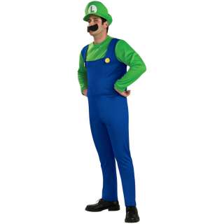C65 Mens Licensed Mario Luigi Adult Fancy Costume S M L  