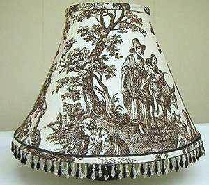 French Country Table Lampshade Waverly Country Life Toile, Black 