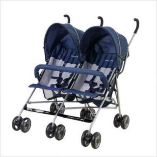 Dream On Me Double Twin Stroller (Navy)  