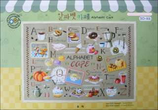 The Alphabet Cafe lovely cross stitch pattern / Chart  
