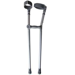 Lightweight Adult Forearm Crutch Pair Aluminum Adjustable Polio NEW 