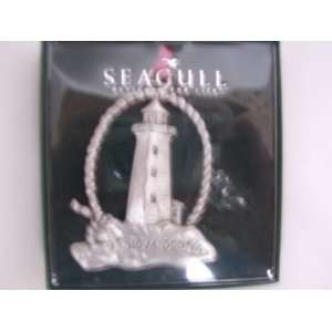   Christmas Ornament Pewter Lighthouse 2 Collectible 