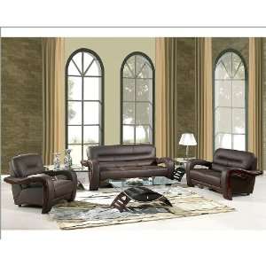  Global Furniture Brown Contemporary Leather Living Room 