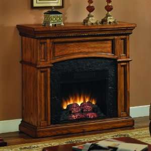   Corner and Media Mantel Electric Fireplace (Premium Oak) Home