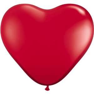  3 Red Ruby Heart Shaped Latex Balloon Toys & Games
