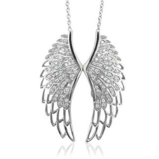   Feather Wing White Diamond Pendant Necklace (HI, I1 I2, 0.50 carat