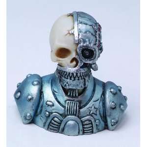  Cyborg Skull Bust Figurine