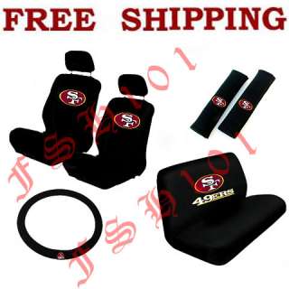   NFL San Francisco 49ers Seat Covers Steering Wheel Cover & More  