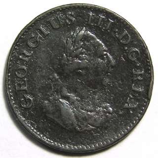 IRELAND COIN 1806 COPPER FARTHING GEORGE III VF DET BIRMINGHAM MINT 