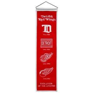   Streak Detroit Red Wings Logo Heritage Banner: Sports & Outdoors