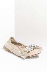 Miu Miu Crystal Bow Ballerina Flat $650.00