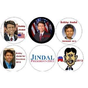  Set of 6 BOBBY JINDAL for President 2012 Pinback Buttons 1 