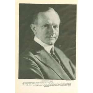  1920 Print Vice President Calvin Coolidge 