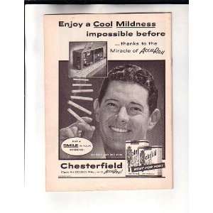 Cary Middlecoff Chesterfield Cigarette Advertisement NYC Playbill 1955