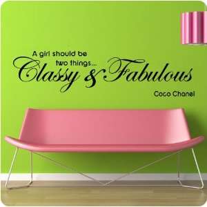  48 Coco Chanel Classy and Fabulous   WALL STICKER DECAL 