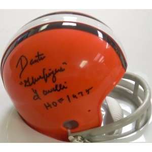 Dante Lavelli Signed Mini Helmet   Gluefingers HOF 2bar:  