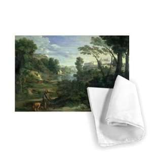  Landscape with Diogenes, 1648 (oil on   Tea Towel 100% 