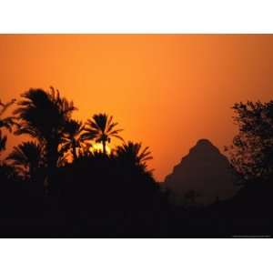  The Step Pyramid of Djoser Silhouetted by the Setting Sun 