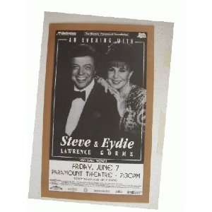  Steve Lawrence and Eydie Gorme Handbill Poster Everything 