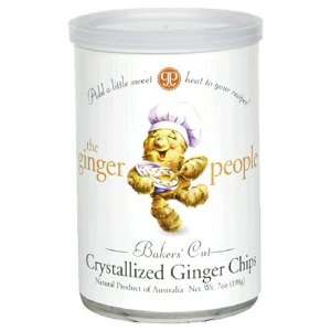 The Ginger People Bakers Cut Crystallized Ginger Chips, 7 Ounce Tin