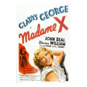 Madame X, Gladys George, 1937 Premium Poster Print, 24x32  