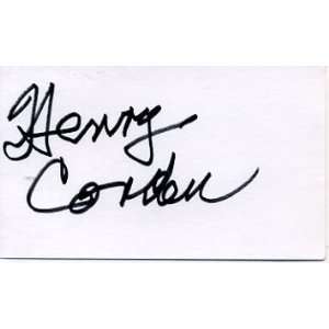  Henry Corden Fred Flintstone Voice Signed Autograph 