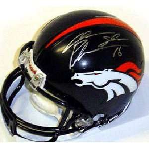 Jake Plummer Signed Denver Broncos Riddell Replica Mini Helmet