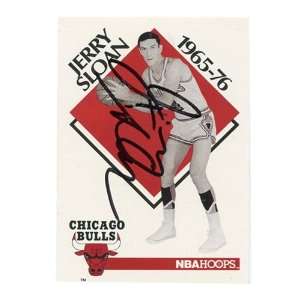  Jerry Sloan Autographed/Signed 1990 Hoops Card Sports 
