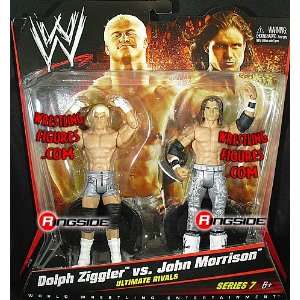  DOLPH ZIGGLER & JOHN MORRISON   MATTEL 2 PACKS 7 WWE TOY 