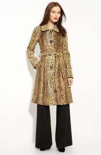 Milly Bianca Belted Leopard Print Coat  
