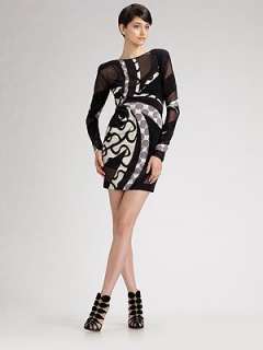 Emilio Pucci   Long Sleeve Patchwork Dress    