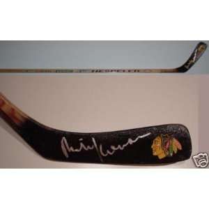 Mike Keenan Autographed Stick   Chicago Blackhawks Coa  