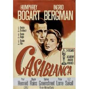   27x40 Humphrey Bogart Ingrid Bergman Paul Henreid