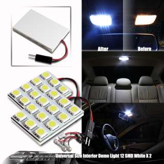   White SMD 24 LED Dome/Map Light with T10 and Festoon Adapters  