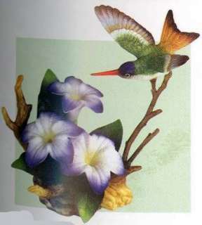 ANDREA BY SADEK HUMMINGBIRD WITH PETUNIAS, CUTE  