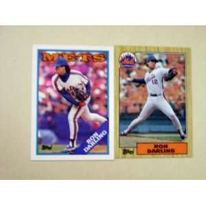 RON DARLING   2 CARDS (NEW YORK METS)