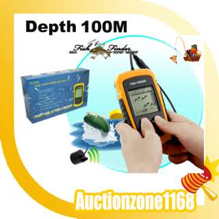   Portable Fishfinder w LCD Sonar Sensor Alarm Transducer Fish Finder