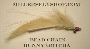 Bead Chain Bunny Gotcha # 4   Bonefish Saltwater Flies  
