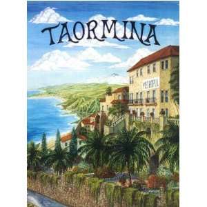  Taormina Sicily Italy by Caroline Haliday. Size 10.00 X 13 
