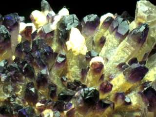 purple gemstone AMETHYST QUARTZ crystals flower cluster  