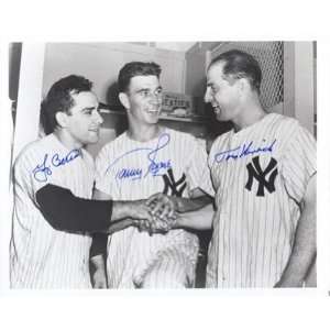  Yogi Berra, Tommy Byrne & Tom Henrich Autographed/Signed 