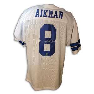 Troy Aikman Hand Signed Cowboys White Throwback Jersey