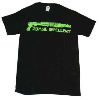   Evil Zombie Repellent Shotgun Glow In The Dark T Shirt Tee  