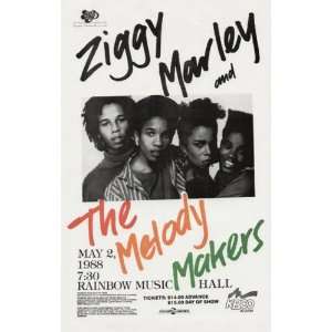 Ziggy Marley Denver Original Concert Poster 1988 Reggae