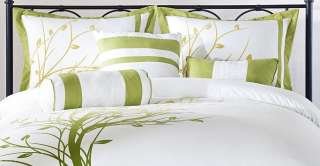   Gradation Green Tree on White Comforter Set Bed in a Bag Queen  